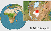 Satellite Location Map of Nzega, highlighted parent region