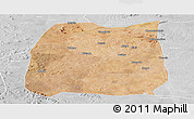 Satellite Panoramic Map of Nzega, lighten, desaturated