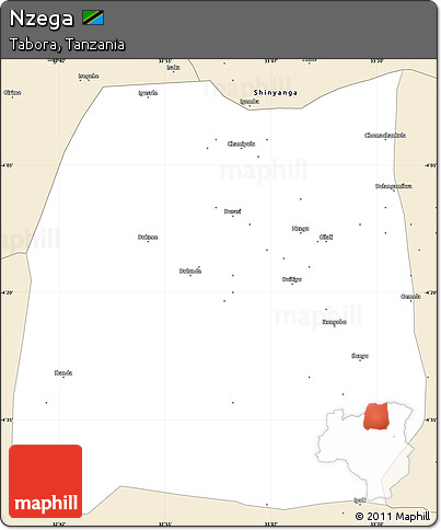 Classic Style Simple Map of Nzega