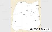 Classic Style Simple Map of Nzega, single color outside