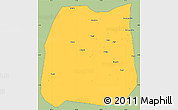 Savanna Style Simple Map of Nzega, single color outside