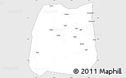 Silver Style Simple Map of Nzega, single color outside
