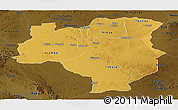 Physical Panoramic Map of Tabora, darken