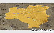 Physical Panoramic Map of Tabora, darken, semi-desaturated