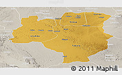 Physical Panoramic Map of Tabora, lighten, semi-desaturated