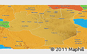 Physical Panoramic Map of Tabora, political outside
