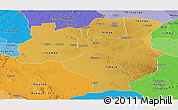 Physical Panoramic Map of Tabora, political shades outside