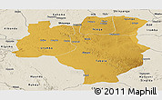 Physical Panoramic Map of Tabora, shaded relief outside