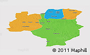 Political Panoramic Map of Tabora, cropped outside