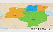 Political Panoramic Map of Tabora, lighten