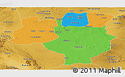 Political Panoramic Map of Tabora, physical outside