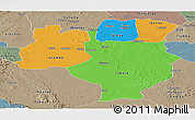 Political Panoramic Map of Tabora, semi-desaturated
