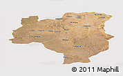 Satellite Panoramic Map of Tabora, cropped outside