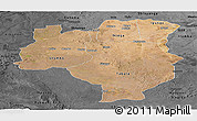 Satellite Panoramic Map of Tabora, darken, desaturated