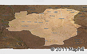 Satellite Panoramic Map of Tabora, darken