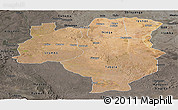 Satellite Panoramic Map of Tabora, darken, semi-desaturated