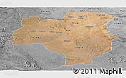 Satellite Panoramic Map of Tabora, desaturated