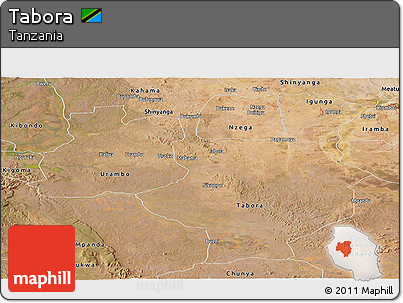 Satellite Panoramic Map of Tabora