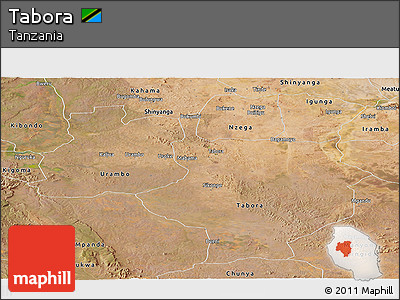 Satellite Panoramic Map of Tabora