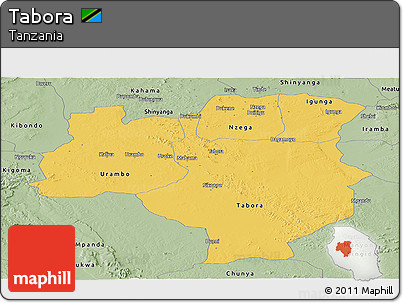 Savanna Style Panoramic Map of Tabora