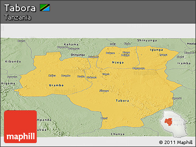 Savanna Style Panoramic Map of Tabora