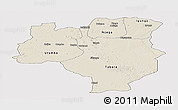 Shaded Relief Panoramic Map of Tabora, cropped outside