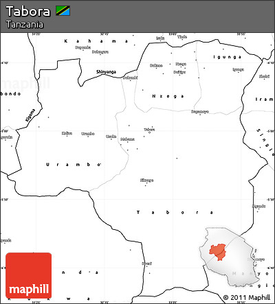 Blank Simple Map of Tabora