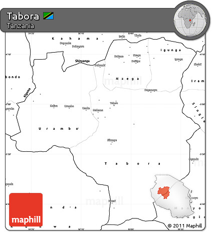 Blank Simple Map of Tabora