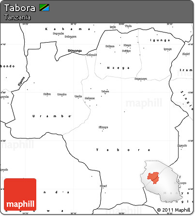 Blank Simple Map of Tabora