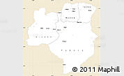 Classic Style Simple Map of Tabora, single color outside