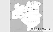 Gray Simple Map of Tabora, single color outside