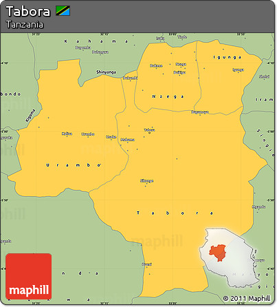 Savanna Style Simple Map of Tabora