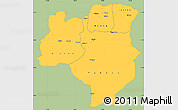 Savanna Style Simple Map of Tabora, single color outside