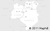 Silver Style Simple Map of Tabora, single color outside