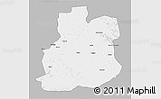 Gray 3D Map of Urambo, single color outside