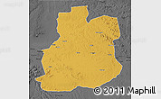 Physical 3D Map of Urambo, darken, desaturated