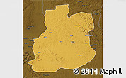 Physical 3D Map of Urambo, darken