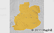 Physical 3D Map of Urambo, lighten, desaturated