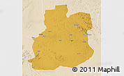 Physical 3D Map of Urambo, lighten