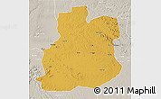 Physical 3D Map of Urambo, lighten, semi-desaturated