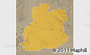 Physical 3D Map of Urambo, semi-desaturated