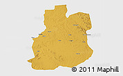 Physical 3D Map of Urambo, single color outside