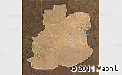 Satellite 3D Map of Urambo, darken