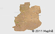 Satellite 3D Map of Urambo, single color outside