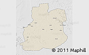 Shaded Relief 3D Map of Urambo, lighten, desaturated