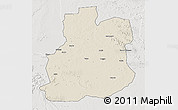 Shaded Relief 3D Map of Urambo, lighten, semi-desaturated