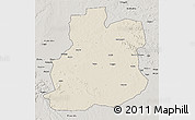 Shaded Relief 3D Map of Urambo, semi-desaturated