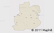Shaded Relief 3D Map of Urambo, single color outside