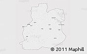 Silver Style 3D Map of Urambo, single color outside