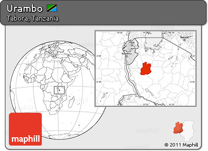 Blank Location Map of Urambo